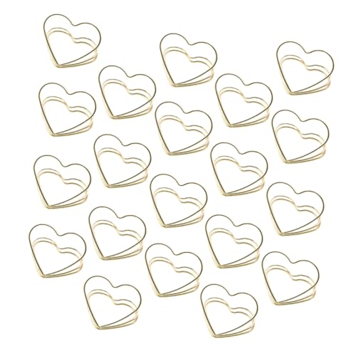 SEWACC 20 Stück Teiliges Metall Memo Clips in Herzform Doppellagig Goldfarbene Notizhalter für Büro Party und Hochzeit Wiederverwendbar Praktisch und Stilvoll als Karten und Memo SEWACC 20 Stück Teiliges Metall Memo Clips in Herzform Doppellagig Goldfarbene Notizhalter für Büro Party und Hochzeit Wiederverwendbar Praktisch und Stilvoll als Karten und Memo von SEWACC