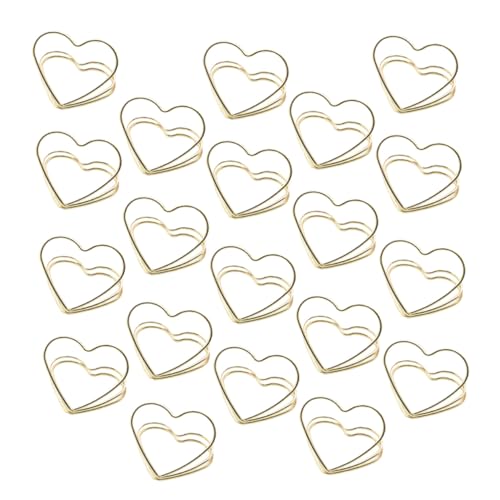 SEWACC 20 Stück Teiliges Metall memo clips Doppel layer Herzform Goldfarbene Kartenhalter für Büro Hochzeit Fotos Praktische Kleine Memo Visitenkartenklammern SEWACC 20 Stück Teiliges Metall memo clips Doppel layer Herzform Goldfarbene Kartenhalter für Büro Hochzeit Fotos Praktische Kleine Memo Visitenkartenklammern von SEWACC