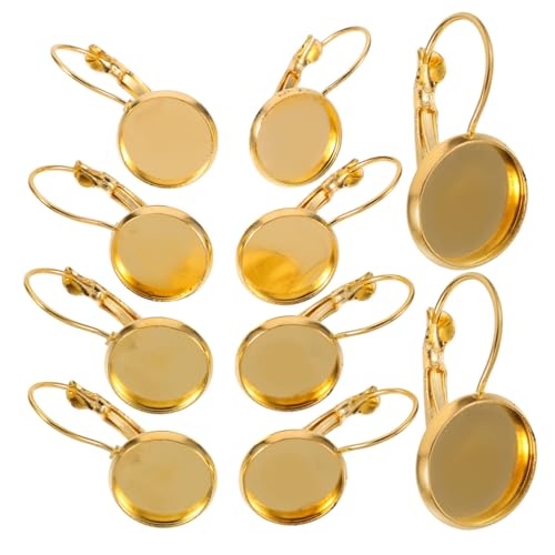 SEWACC 20 Stück Teiliges Ohrring Lünette Trays Goldfarben Leichte Schmuckanhänger Basis für DIY Ohrringe Kompakte Ohrhaken Fassung für Schmuckherstellung Stilvolles Bastelzubehör für von SEWACC