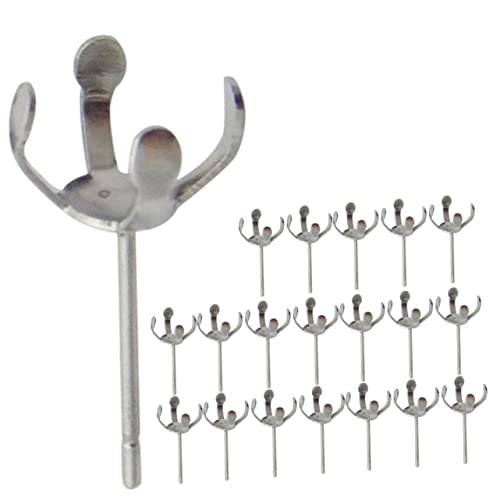 SEWACC 20 Stück Teiliges Ohrstecker Rohlinge Perlenhalter Diy Schmuckzubehör Langlebig Rostfrei für Frauen Kreative Ohrringherstellung von SEWACC