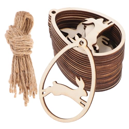 SEWACC 20 Stück Teiliges Osterhasen Holzfiguren zum Basteln Naturbelassene Glatte Holzscheiben für DIY Handbemalung und Frühjahrsdeko Leichte Osterbastelideen für Erwachsene von SEWACC