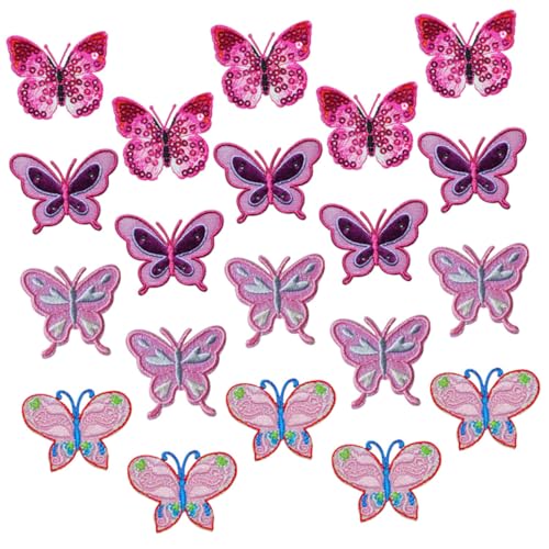SEWACC 20 Stück Teiliges Schmetterling Bügel und Näh Patch Kleine Gestickte Applikationen für Kleidung Mäntel Taschen DIY Reparaturflicken Vielseitig Einsetzbar für Shirts Hosen Hüte SEWACC 20 Stück Teiliges Schmetterling Bügel und Näh Patch Kleine Gestickte Applikationen für Kleidung Mäntel Taschen DIY Reparaturflicken Vielseitig Einsetzbar für Shirts Hosen Hüte von SEWACC