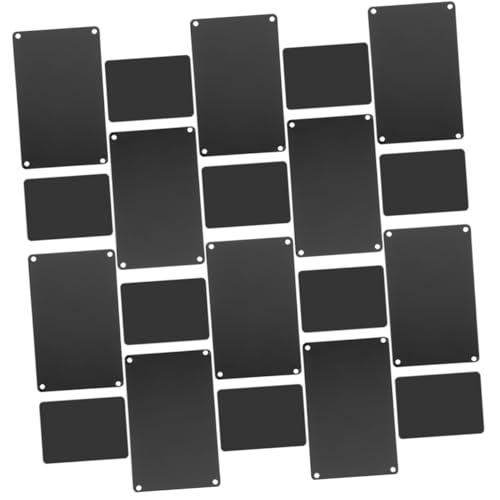 SEWACC 20 Stück Teiliges Schwarze Aluminium Blanko Schilder mit Löchern Langlebige Metallplatte für DIY Gravur Vielseitige Namensschilder für Büro Restaurant und Türdekoration SEWACC 20 Stück Teiliges Schwarze Aluminium Blanko Schilder mit Löchern Langlebige Metallplatte für DIY Gravur Vielseitige Namensschilder für Büro Restaurant und Türdekoration von SEWACC