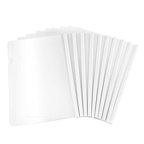 SEWACC 20 Stück Teiliges Transparentes Dokumentenmappe mit Rutschfestem Schiebebalken Flexibler Abdeckung Kapazität als Papier Organizer für Büro Schule und Zuhause von SEWACC