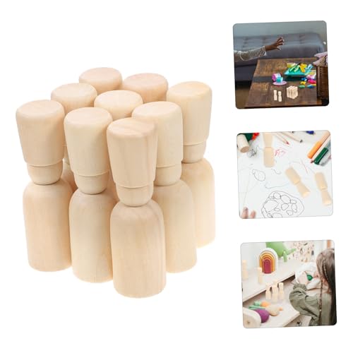 SEWACC 20 Stück Teiliges Unvollendete Holzpuppen mit Glatter Oberfläche DIY Malspielzeug für Langlebige Holzfiguren zum Bemalen für Kreative Bastelprojekte und Puppenornamente SEWACC 20 Stück Teiliges Unvollendete Holzpuppen mit Glatter Oberfläche DIY Malspielzeug für Langlebige Holzfiguren zum Bemalen für Kreative Bastelprojekte und Puppenornamente von SEWACC