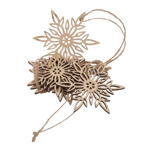 SEWACC 20 Stück Teiliges Weihnachts-holz-schneeflocken Anhänger Unvollendete Blanko Holzscheiben DIY Bastelornamente Robuste Natürliche Weihnachtsbaumschmuck Dekorationen SEWACC 20 Stück Teiliges Weihnachts-holz-schneeflocken Anhänger Unvollendete Blanko Holzscheiben DIY Bastelornamente Robuste Natürliche Weihnachtsbaumschmuck Dekorationen von SEWACC