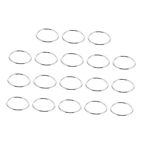 SEWACC 20 Stück Teiliges Zinklegierung Dekorative Runde Ringe DIY Zubehör Kleidung Accessoires für Taschen Basteln Halbringe Innen Silberweiß Langlebig Rostfrei SEWACC 20 Stück Teiliges Zinklegierung Dekorative Runde Ringe DIY Zubehör Kleidung Accessoires für Taschen Basteln Halbringe Innen Silberweiß Langlebig Rostfrei von SEWACC