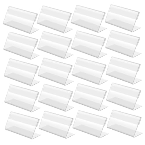 SEWACC 20 Stück Tischaufsteller Preisschildhalter Stabiler Price Display Holder für Supermarkt Büro Einzelhandel Langlebig Platzsparend Klar und Praktisch SEWACC 20 Stück Tischaufsteller Preisschildhalter Stabiler Price Display Holder für Supermarkt Büro Einzelhandel Langlebig Platzsparend Klar und Praktisch von SEWACC