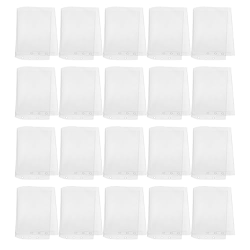 SEWACC 20 Stück Transparente PVC Taschen für Ring Ordner zur Organisation von Quittungen und Notizen im Büro oder Zuhause von SEWACC