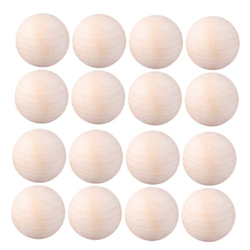 SEWACC 20 Stück Unbehandelte Holzperlen Kugeln für DIY Basteln Malen Kreative Handwerksprojekte Naturholz Kugeln für Erwachsene von SEWACC