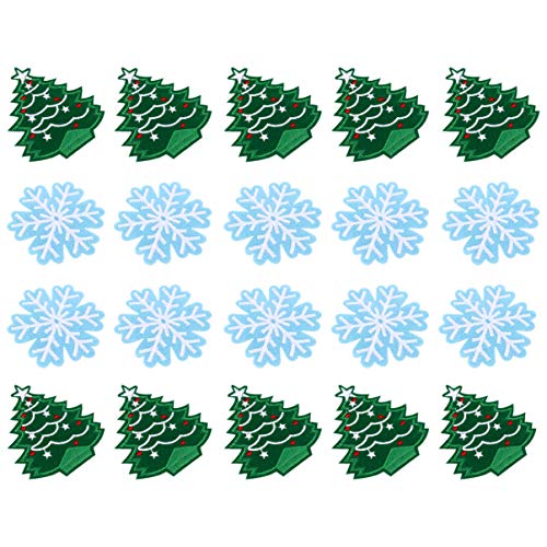 SEWACC 20 Stück Weihnachts Polyester Patches Niedliche Applikationen nicht Gewebte Aufnäher zum Aufbügeln für Kleidung und Accessoires SEWACC 20 Stück Weihnachts Polyester Patches Niedliche Applikationen nicht Gewebte Aufnäher zum Aufbügeln für Kleidung und Accessoires von SEWACC