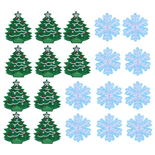 SEWACC 20 Stück Weihnachtsbaum Applikationen Stickerei Patches Kreative Weihnachtsdeko für Kleidung Diy Reparatur und Festliche Gestaltungen SEWACC 20 Stück Weihnachtsbaum Applikationen Stickerei Patches Kreative Weihnachtsdeko für Kleidung Diy Reparatur und Festliche Gestaltungen von SEWACC