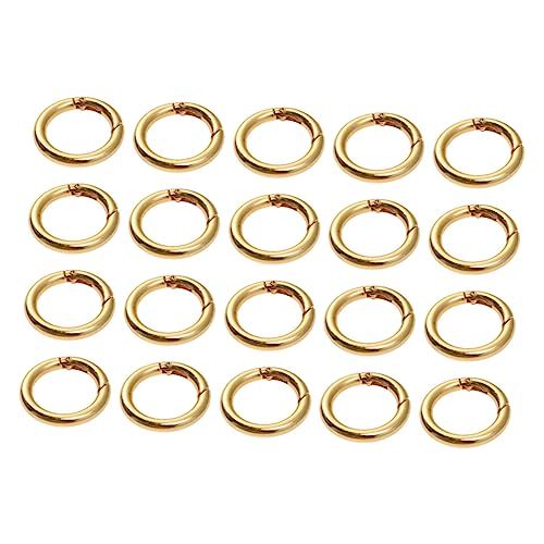 SEWACC 20 Stück Zinklegierung Offene Sprungringe Schlüsselringe Poliert Plattiert Schmuckherstellung Gold Robuste und Langlebige Verbindungselemente für DIY Projekte von SEWACC