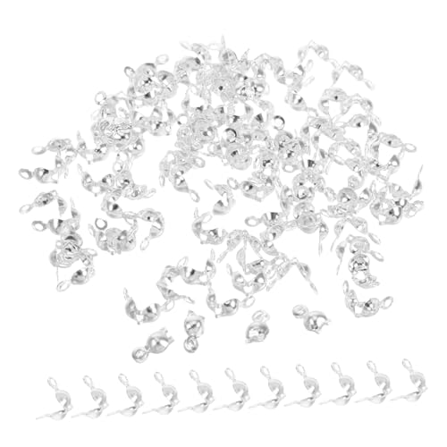 SEWACC 200 Stück Armbandverschluss Kettenverschluss Perlenkappen Endkappen Silber Knot Covers DIY Schmuckherstellung für Armbänder Halsketten Sichere Verbindung SEWACC 200 Stück Armbandverschluss Kettenverschluss Perlenkappen Endkappen Silber Knot Covers DIY Schmuckherstellung für Armbänder Halsketten Sichere Verbindung von SEWACC