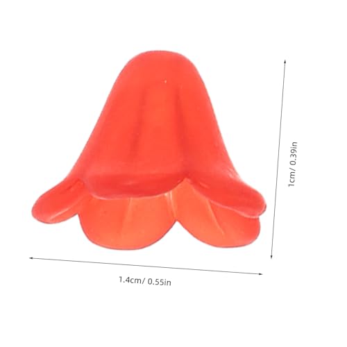 SEWACC 200 Stück Bunte Acryl Blütenperlen Kappen Frosted Matte Fünfblättrige Blumen Spacer Perlen für Schmuckherstellung Damen DIY Armband Halskette Anhänger von SEWACC