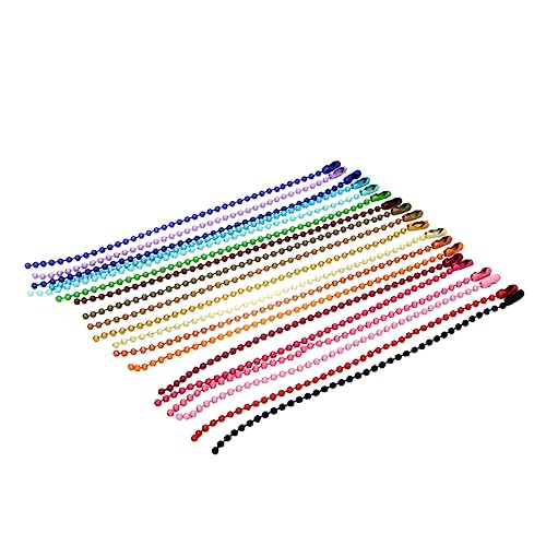 SEWACC 200 Stück Bunte Diy Eisen Perlenketten Rostfreie Metallkette mit Verbindungselement Farbige Kugelketten für Schmuckherstellung Party und Hochzeitsdeko SEWACC 200 Stück Bunte Diy Eisen Perlenketten Rostfreie Metallkette mit Verbindungselement Farbige Kugelketten für Schmuckherstellung Party und Hochzeitsdeko von SEWACC