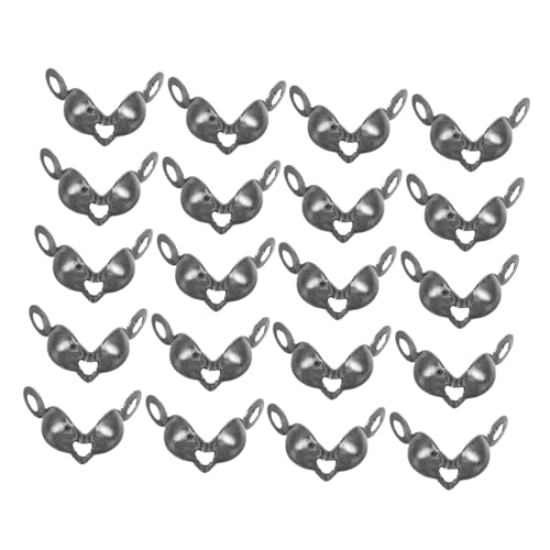 SEWACC 200 Stück Crimp Perlen Kappen aus Metall Schwarze Clamshell Endkappen Robuste Doppelkopf Knot Covers für DIY Schmuckherstellung Vielseitige Quetschperlen Verschlüsse SEWACC 200 Stück Crimp Perlen Kappen aus Metall Schwarze Clamshell Endkappen Robuste Doppelkopf Knot Covers für DIY Schmuckherstellung Vielseitige Quetschperlen Verschlüsse von SEWACC