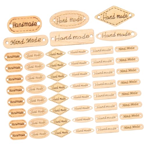 SEWACC 200 Stück DIY Holzknöpfe mit Löchern Dicke Handmade Labels aus Naturholz Langlebige Knopf Connectoren für Basteln Nähen und Scrapbooking für Kreative Projekte von SEWACC