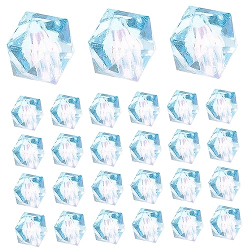 SEWACC 200 Stück Farbige Sprühlack Acrylperlen Facettierte Diy Schmuckperlen für Armbänder Halsketten Bastelprojekte Handarbeit Zubehör Blau Rosa von SEWACC