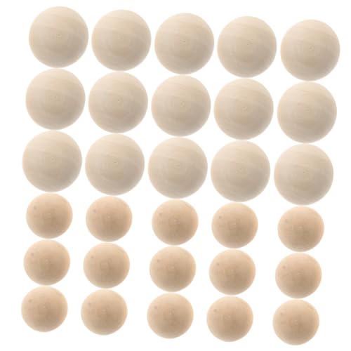 SEWACC 200 Stück Halbrunde Holzperlen Naturbelassen Unbemalt Holzhalbkugeln für Schmuckherstellung DIY Bastelbedarf Ornamente Natürliche Holzperlen Zubehör von SEWACC