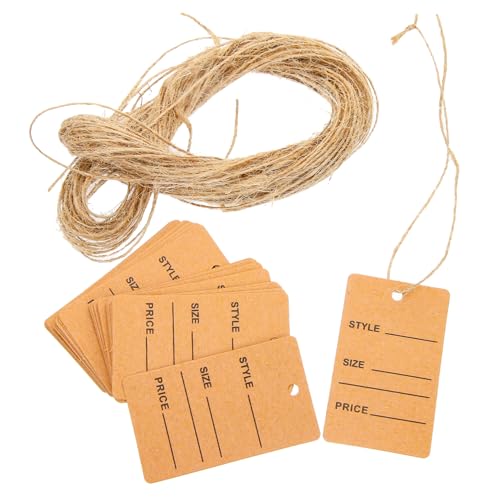 SEWACC 200 Stück Handschriftliche Preisschilder mit Schnur Braune Kleine Anhänger für Kleidung Vielseitige Beschreibbare Etiketten zum Aufhängen für Mode Schmuck und SEWACC 200 Stück Handschriftliche Preisschilder mit Schnur Braune Kleine Anhänger für Kleidung Vielseitige Beschreibbare Etiketten zum Aufhängen für Mode Schmuck und von SEWACC