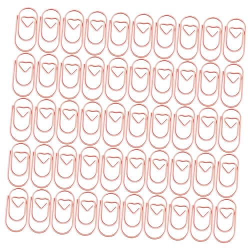 SEWACC 200 Stück Herz Büroklammern Metall Kleine Papierklammern Kreative Dokumentenclips für Büro Schule Dekoration Rosa Gold SEWACC 200 Stück Herz Büroklammern Metall Kleine Papierklammern Kreative Dokumentenclips für Büro Schule Dekoration Rosa Gold von SEWACC
