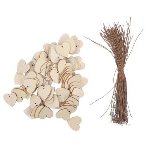 SEWACC 200 Stück Holzherzen Deko zum Basteln Kleine Naturbelassene Holzornamente in Herzform DIY Bastelbedarf für Valentinstag Hochzeit Geburtstag Kreative Kinderbeschäftigung und von SEWACC