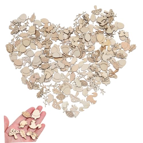 SEWACC 200 Stück Holzscheiben zum Basteln Naturbelassene Holzplättchen für DIY Anhänger Bemalbare Holzstücke aus Stabilem Naturmaterial für Kreative Holztiere und Dekorationen von SEWACC