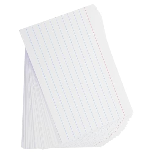SEWACC 200 Stück Horizontale Indexkarten aus Dickem Karton für Notizen Flashcards Präsentationen für Schule Büro und Studium von SEWACC