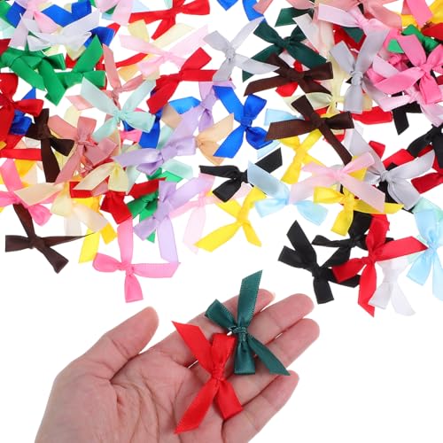 SEWACC 200 Stück Mini Satinband Schleifen Gemischte Farben Handgefertigte Diy Bastelmaterialien für Geschenkpäckchen Scrapbooking Haaraccessoires und Festliche Dekorationen SEWACC 200 Stück Mini Satinband Schleifen Gemischte Farben Handgefertigte Diy Bastelmaterialien für Geschenkpäckchen Scrapbooking Haaraccessoires und Festliche Dekorationen von SEWACC