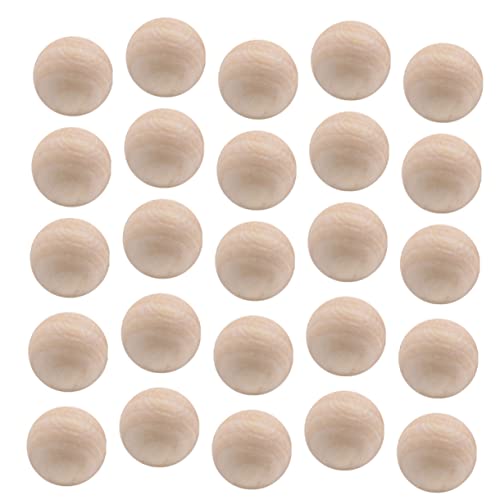 SEWACC 200 Stück Natürliche Runde Holzperlen Massivem Lotusholz Glatte Oberfläche Diy Bastelmaterial ohne Loch für Schmuckherstellung Malerei Dekoration und Handwerksprojekte von SEWACC