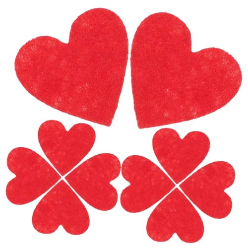 SEWACC 200 Stück Rote Filz Herz Applikationen Bestickte DIY Patches Für Haarspangen Kleidung Taschen Basteln Robuste Weiche Herzförmige Aufnäher Für Handarbeit Und Dekoration SEWACC 200 Stück Rote Filz Herz Applikationen Bestickte DIY Patches Für Haarspangen Kleidung Taschen Basteln Robuste Weiche Herzförmige Aufnäher Für Handarbeit Und Dekoration von SEWACC