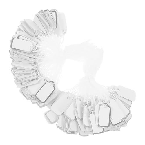 SEWACC 200 Stück Schmuckanhänger mit Baumwollfaden Weiße Preisschilder mit Silberner Umrandung Leere Papieretiketten zum Beschriften für Schmuck und Bekleidung Professionelle SEWACC 200 Stück Schmuckanhänger mit Baumwollfaden Weiße Preisschilder mit Silberner Umrandung Leere Papieretiketten zum Beschriften für Schmuck und Bekleidung Professionelle von SEWACC