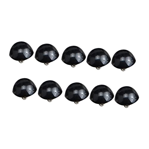 SEWACC 200 Stück Schwarze Pilzknöpfe Abs Halbrund mit zum Annähen für DIY Bastelprojekte Schmuckherstellung Kleidung und Puppen Dekoration von SEWACC