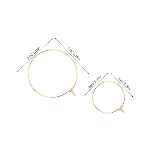 SEWACC 200 Stück Teiliges DIY Ohrring Zubehör und Runde Creolen aus Robustem Eisen für Schmuckherstellung Einfache Montage Glatte Oberfläche für Bastler und Schmuckdesign von SEWACC