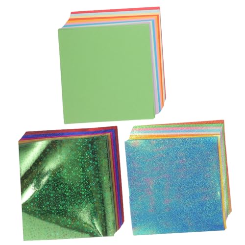 SEWACC 200 Stück Teiliges Origami papier mit Glänzendem Farbigem Faltpapier und Glitzernden Akzenten Leichtes DIY Bastelpapier für Schule und Kreative Handwerksprojekte von SEWACC