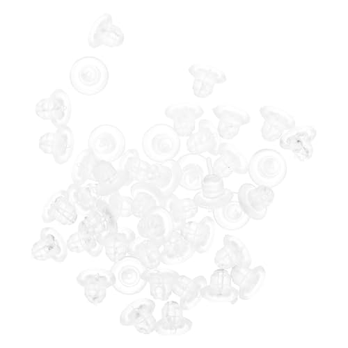 SEWACC 200 Stück Transparente Ohrstecker Verschlüsse aus Weichem Langlebige Ohrring Stopper Einfache Anwendung Ersatz für Verlorene Ohrstecker Geeignet für Verschiedene Ohrschmuckarten von SEWACC
