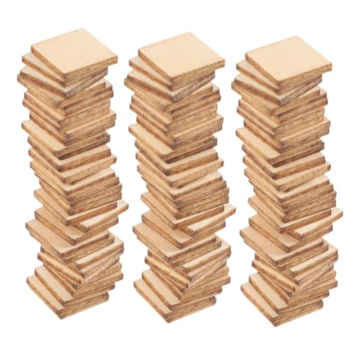SEWACC 200 Stück Unfertige Quadratische Holzstücke, 4 Cm, Holzblöcke Für Heimwerker, Basteln, Malen, Färben Und Heimdekoration, Kinder-lernspielzeug Und Kunstprojekte von SEWACC