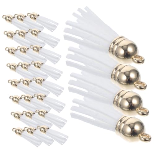 SEWACC 200 Stück Weiße Leder-quasten Anhänger für Schmuckherstellung Leichte Schlüsselanhänger und Taschen-charm Vielseitige Kleine Quasten für Diy-armbänder Handtaschen und Handystraps SEWACC 200 Stück Weiße Leder-quasten Anhänger für Schmuckherstellung Leichte Schlüsselanhänger und Taschen-charm Vielseitige Kleine Quasten für Diy-armbänder Handtaschen und Handystraps von SEWACC