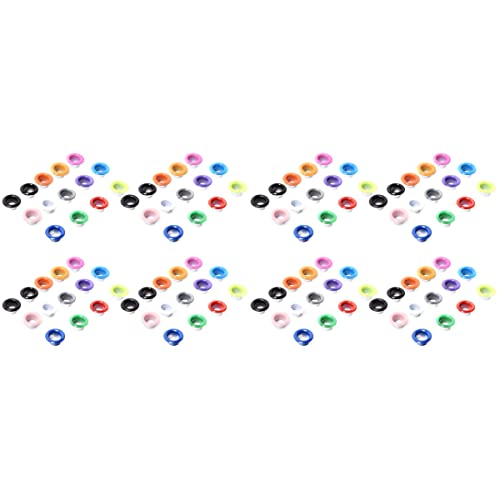 SEWACC 200 Stücke Farbige Ösen Kit Metallösen Ösen 8Mm für Kleidung Schuhe Tasche Papier Leder Handwerk DIY Projekte (Gemischte Farbe) von SEWACC