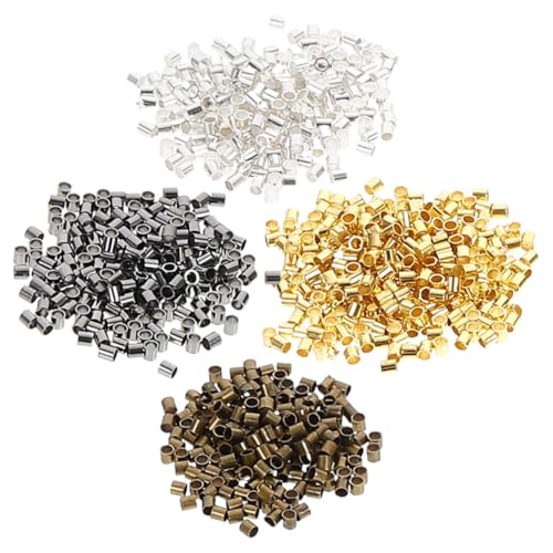 SEWACC 2000 Stück Crimp Perlen Antik für Schmuckherstellung Präzise Positionierung Benutzerfreundlich Diy Zubehör für Armbänder und Ohrringe von SEWACC