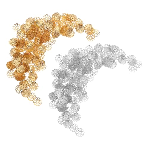 SEWACC 2000 Stück Schneeflocken Förmige Metall Perlenkappen Hohlblumen Spacer Caps Eisen für Schmuckherstellung Langlebig Leicht Geeignet für Armband Halskette Ohrringe Diy Zubehör von SEWACC