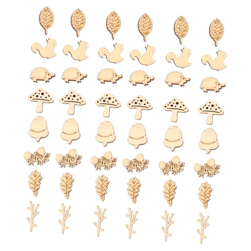 SEWACC 200Stücke DIY Holzscheiben mit Tiermotiven Unlackierte Bastelstücke für Projekte Dekorieren und Familienaktivitäten von SEWACC