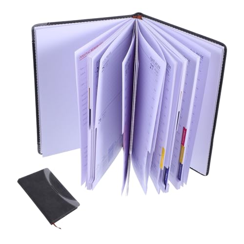 SEWACC 2026 Tagebuch liniertes Tagebuch Herrentagebuch Schreiben Kalenderbuch Tägliches Planbuch Meeting-Notizbuch Jahresplaner-Notizbuch Notizblock schreiben Papier Schwarz von SEWACC