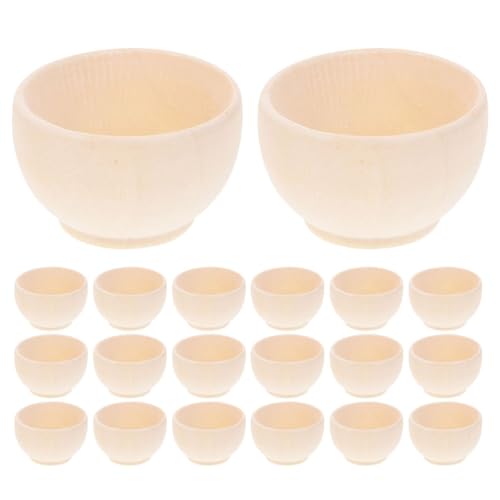 SEWACC 20St Holzschüssel Holzschale Dekoration Holzschalen zum Basteln Blankoschalen basteln Mini-Schalen aus Holz DIY leere Schüssel unbemalte Holzschalen leere Holzschalen SEWACC 20St Holzschüssel Holzschale Dekoration Holzschalen zum Basteln Blankoschalen basteln Mini-Schalen aus Holz DIY leere Schüssel unbemalte Holzschalen leere Holzschalen von SEWACC