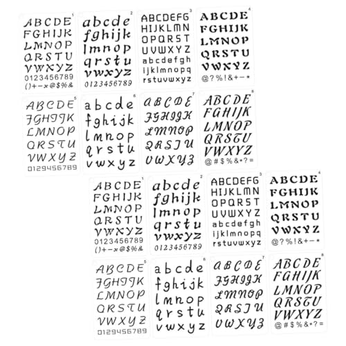 SEWACC 24 Blatt Teiliges Pet Schablonen Set Buchstaben Zahlen Stencils Wiederverwendbar für DIY Malerei Bastelprojekte Vielseitige Zeichenvorlagen für Dekoration Kunsthandwerk SEWACC 24 Blatt Teiliges Pet Schablonen Set Buchstaben Zahlen Stencils Wiederverwendbar für DIY Malerei Bastelprojekte Vielseitige Zeichenvorlagen für Dekoration Kunsthandwerk von SEWACC