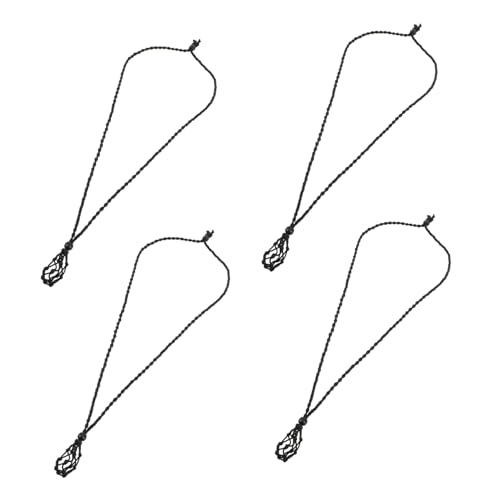 SEWACC 24 Stück Halskettenkäfig für Natürliche Steine Anpassbare Schnur für Edelstein Schmuck für Frauen und Männer von SEWACC