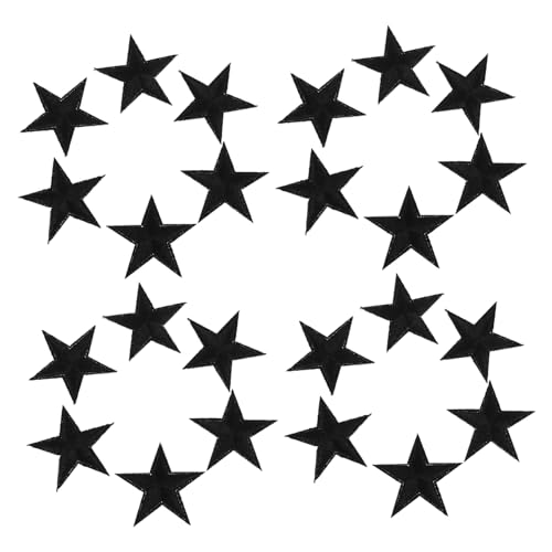 SEWACC 24 Stück Pentagramm-patch Sternstoffflecken Sterne-kleidungsflecken Stickerei-stern-patches Sterne Bügelbild Hut Bestickter Aufnäher Kleidung T-shirt Polyester Black SEWACC 24 Stück Pentagramm-patch Sternstoffflecken Sterne-kleidungsflecken Stickerei-stern-patches Sterne Bügelbild Hut Bestickter Aufnäher Kleidung T-shirt Polyester Black von SEWACC