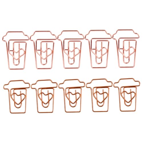 SEWACC 24 Stück Teiliges Büroklammern Kaffeetassenform aus Robustem Metall Kreative Notiz Fotoklammern in Gold und Roségold Büro Organisationsclips in Boxen SEWACC 24 Stück Teiliges Büroklammern Kaffeetassenform aus Robustem Metall Kreative Notiz Fotoklammern in Gold und Roségold Büro Organisationsclips in Boxen von SEWACC
