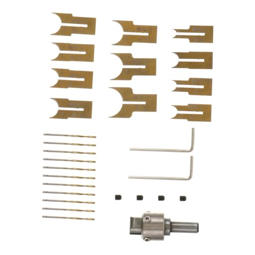 SEWACC 24 Stück Teiliges Holzbohrer Set für DIY Schmuckherstellung Langlebige Holzperlenbohrer Legierung Präzise Holzringe Bohren Vielseitig Einsetzbar für Bastelarbeiten und von SEWACC